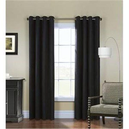 Commonwealth Home Fashions 84 in. Thermaplus Navar Grommet Top Panel Curtain, Black 71145-109-401-84